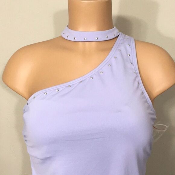 Michael Kors Lilac studded choker tankini set - Picture 5 of 9